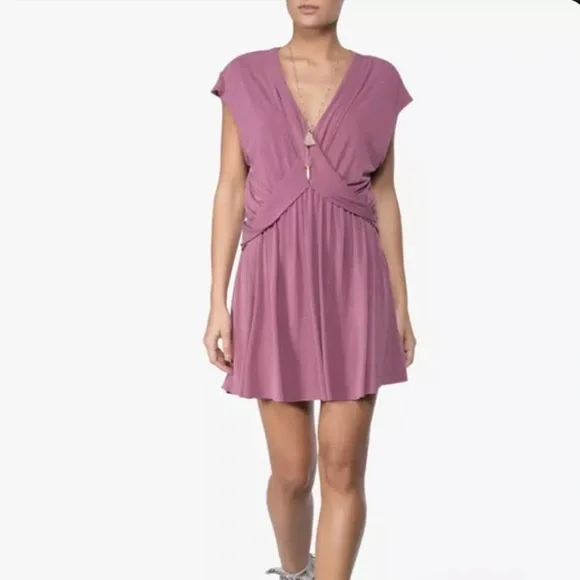 NWT Free People Mulberry Draped Dress ☮️ - Picture 7 of 8